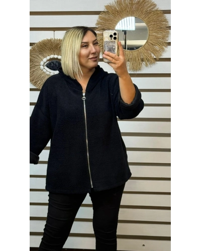 İtalyan tasarım kapşonlu ceket