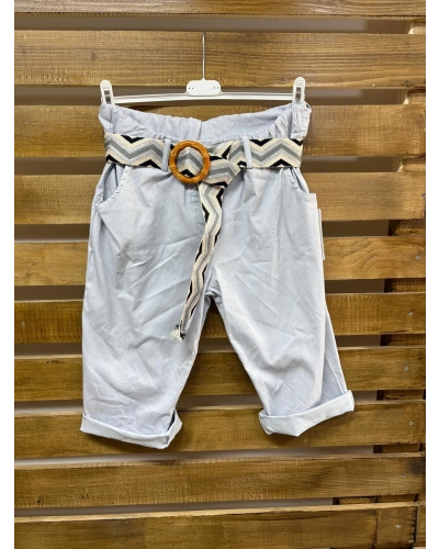 İtalyan Tasarım Kemerli Kapri Gri