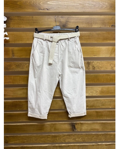 İtalyan Tasarım Kemerli Kapri Krem