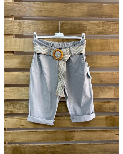 İtalyan Tasarım Kemerli Kapri Vizon