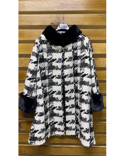 İtalyan tasarım Kürk Detay Kaban