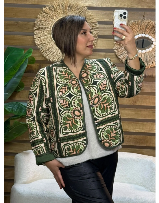 İtalyan Tasarım Otantik Ceket Yeşil