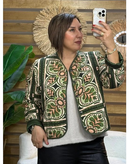 İtalyan Tasarım Otantik Ceket Yeşil