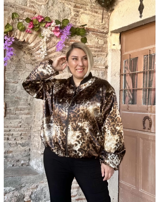 Astarlı Leopar Ceket
