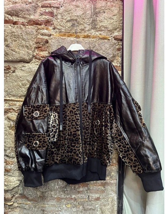 İtalyan Tasarım Leopar Desen Mont