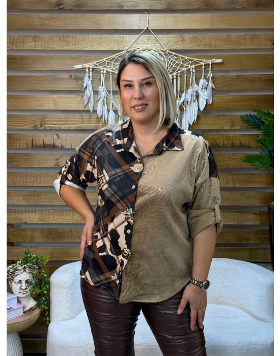 İtalyan Tasarım Nubuk Süet Gömlek Camel