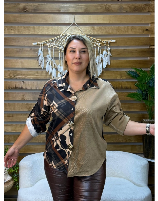 İtalyan Tasarım Nubuk Süet Gömlek Camel