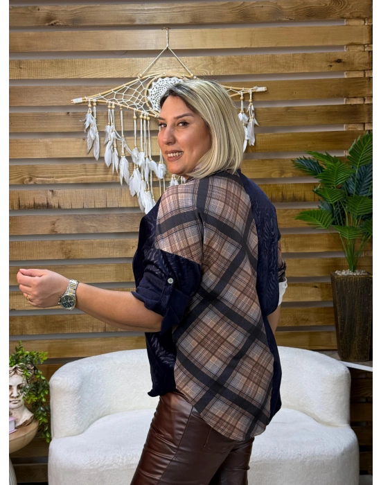 İtalyan Tasarım Nubuk Süet Gömlek Lacivert