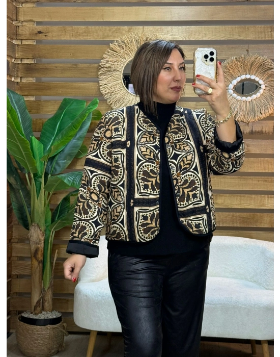 İtalyan Tasarım Otantik Ceket Siyah