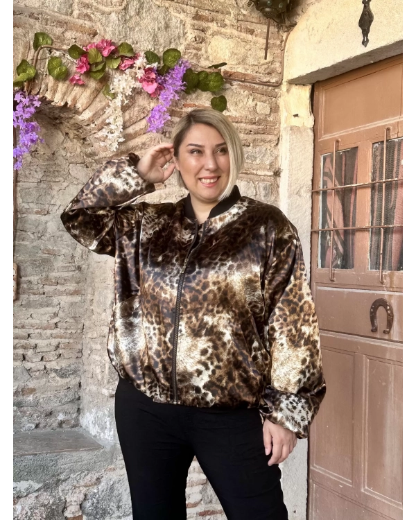 Astarlı Leopar Ceket