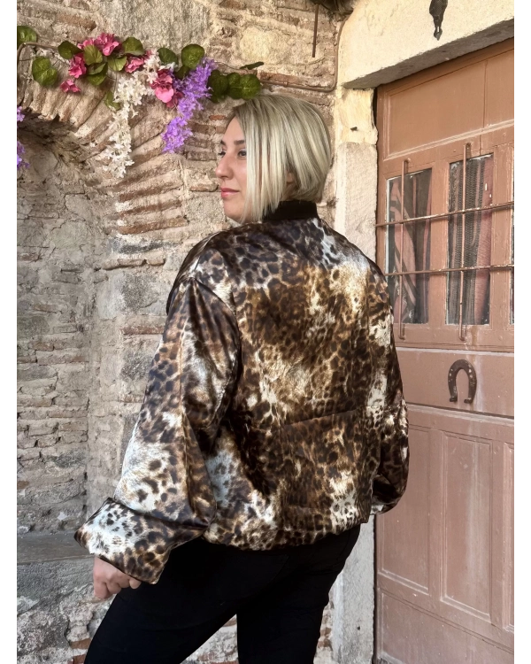 Astarlı Leopar Ceket