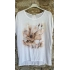 İtalyan Tasarım Baskılı T-Shirt Kahve Çiçek