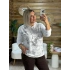 İtalyan Tasarım Kapüşonlu Yazı Detaylı Eskitme Sweatshirt Beyaz