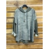 İtalyan Tasarım Kapüşonlu Yazı Detaylı Eskitme Sweatshirt Haki