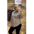 Tasarım Poplin Kumaş Klasik Gömlek Vizon