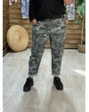 İtalyan Tasarım Kamuflaj Desen Boyfriend Model Pantolon Haki