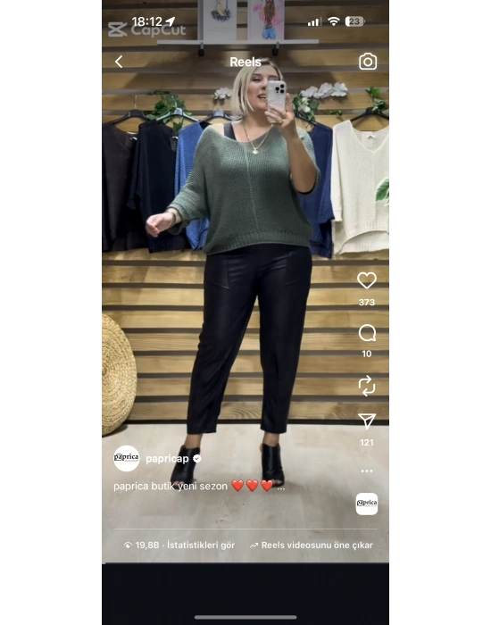 Tasarım önü arkası deri pantolon