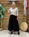 Paprica Tasarım Tafta Detaylı Etek Siyah