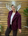 İtalyan Tasarım Keçe Ceket Bordo