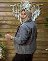 İtalyan Tasarım Keçe Ceket Füme