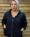 İtalyan Tasarım Nakış İşleme Ceket Siyah