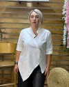 Tasarım Asimetrik Kesim Gömlek