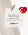 Tasarım Poplin Kumaş Klasik Gömlek Vizon