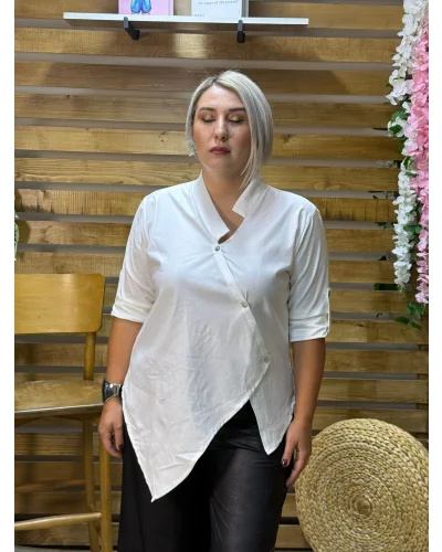 Tasarım Asimetrik Kesim Gömlek