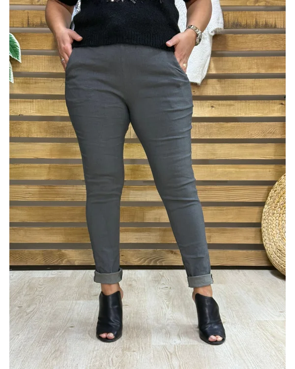 İtalyan Tasarım Full Likralı Sihirli Pantolon Antrasit