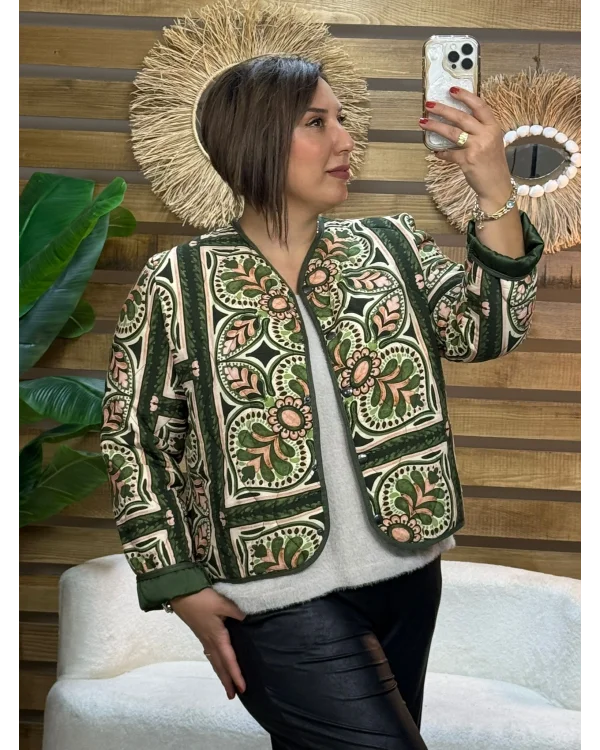 İtalyan Tasarım Otantik Ceket Yeşil