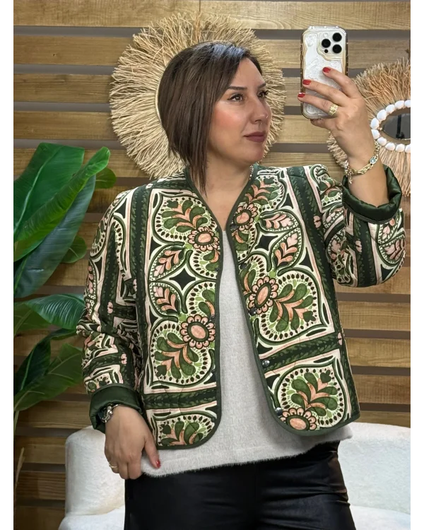 İtalyan Tasarım Otantik Ceket Yeşil