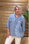 İtalyan Müslin Gömlek İndigo