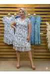 İtalyan Tasarim Batik Elbise Beyaz
