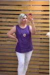 İtalyan Tasarım Çiçek Motifli Bluz Mor