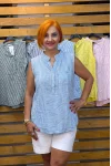 İtalyan Tasarım Çizgili Bluz Bebe Mavi