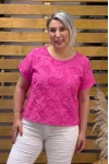 İtalyan Tasarım Fisto Nakışlı Bluz Pembe