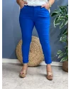 İtalyan Sihirli Likralı Pantolon Saks Mavi