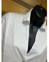 Tasarım İki Düğme Yakalı Gömlek Bluz Beyaz