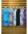 İtalyan Batik Desen Elbise Siyah