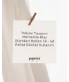 İtalyan Eskitme Merserize Tasarım Bluz İndigo