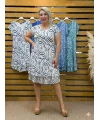 İtalyan Tasarim Batik Elbise Beyaz