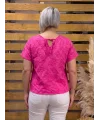 İtalyan Tasarım Fisto Nakışlı Bluz Pembe
