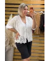 İtalyan Tasarım Nakış İşleme Ceket Beyaz