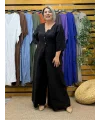 İtalyan Tasarım Rahat Kesim Tulum Siyah
