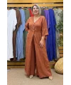 İtalyan Tasarım Rahat Kesim Tulum Tarçın