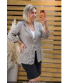 İtalyan Tasarım Tek Düğmeli Gömlek Ceket Vizon