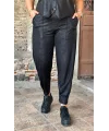 Tasarım Ön Deri Görünümlü, Arka Futter Kumaş Pantolon