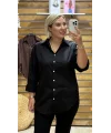 Tasarım Poplin Kumaş Klasik Gömlek Siyah