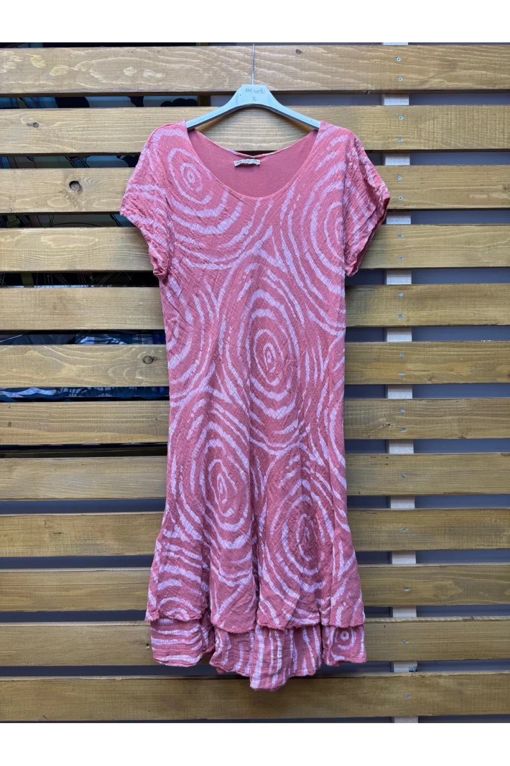 İtalyan Tasarim Batik Elbise Somon
