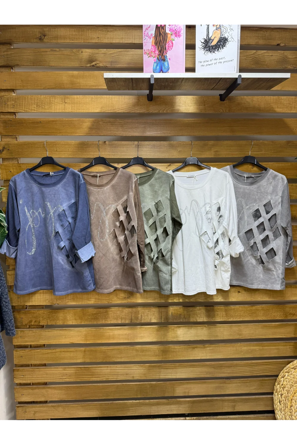 İtalyan tasarım lazer kesim sweat